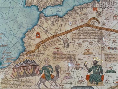 Detail from the Catalan Atlas (detail) by Abraham Cresques